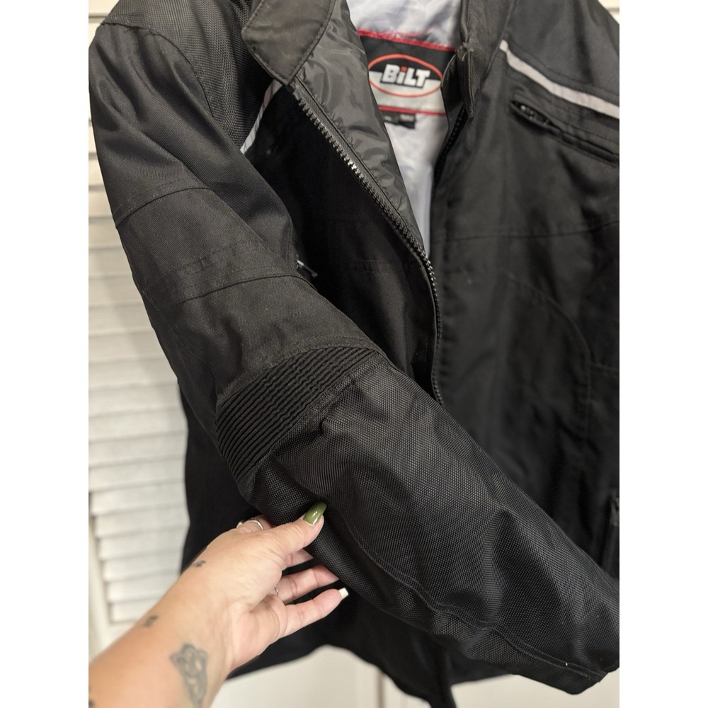 BiLT Motorcycle Armored Jacket Mens XL Black Biker BLW 42 Zip Up EUC 7/2019 - Picture 5 of 15